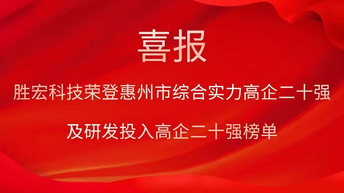 星空电竞科技荣登惠州市综合实力高企二十强及研发投入高企二十强榜单